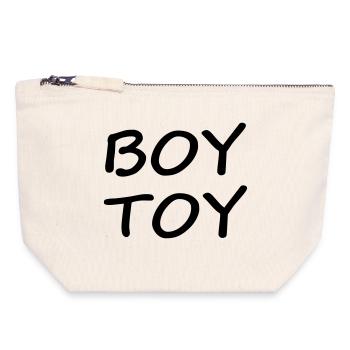 Jouet Garçon - Pochette zippée en toile 18 x 19 cm - blanc naturel - Devant
