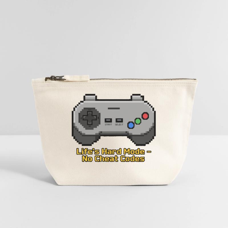 Mode difficile de la vie : pas de codes de triche Pochette zippée en toile 18 x 19 cm