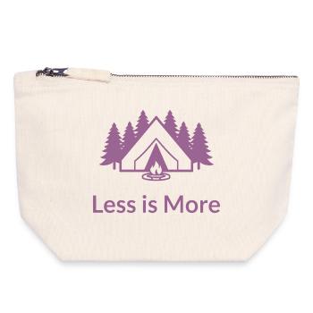 Less Is More – Minimalist Camping Forest - Canvas Zip Pouch 18 x 19 cm - nature - Front