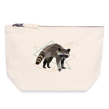 Rat de lavage - Pochette zippée en toile 18 x 19 cm - blanc naturel - Devant
