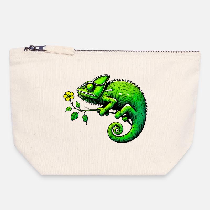 Chameleon - Canvas Zip Pouch 18 x 19 cm - nature