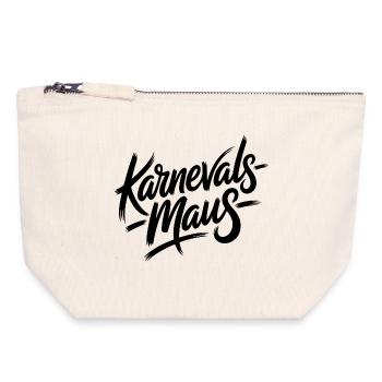 Souris de carnaval Souris de Cologne Souris de carnaval - Pochette zippée en toile 18 x 19 cm - blanc naturel - Devant