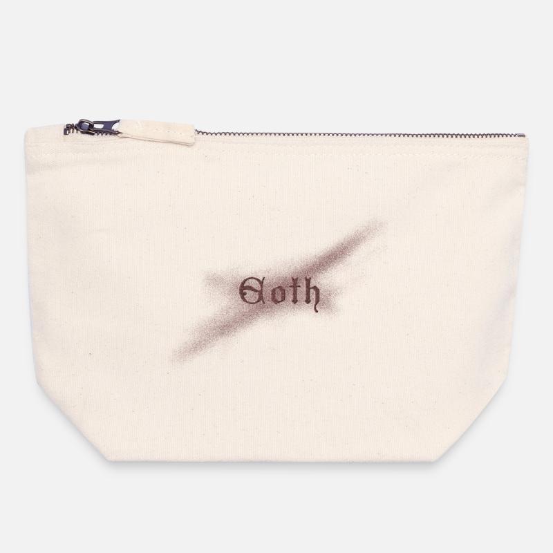 Goth - Canvas Zip Pouch 18 x 19 cm - nature