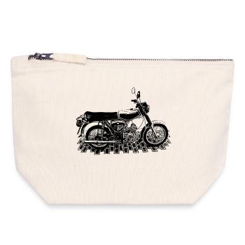 S51 - DDR-Motorräder - Canvas Reißverschluss-Täschchen (18 x 19 cm) - Naturweiß - Vorne