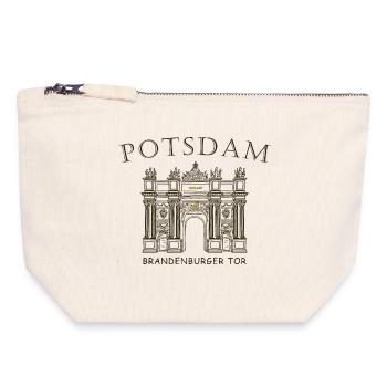 Potsdam, Brandenburger Tor, Deutschland Zeichnung - Canvas Reißverschluss-Täschchen (18 x 19 cm) - Naturweiß - Vorne