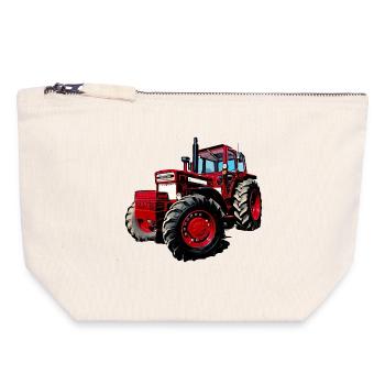 V BM 814 Turbo Traktor - Canvas Reißverschluss-Täschchen (18 x 19 cm) - Naturweiß - Vorne
