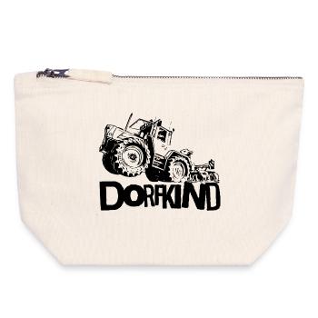 MB trac Dorfkind Traktor hebt ab - Canvas Reißverschluss-Täschchen (18 x 19 cm) - Naturweiß - Vorne