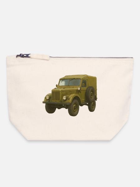 GAZ 69 - Canvas Reißverschluss-Täschchen (18 x 19 cm) - Naturweiß