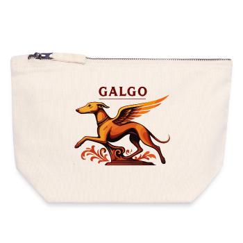 Galgo Hood Ornament - Canvas Reißverschluss-Täschchen (18 x 19 cm) - Naturweiß - Vorne
