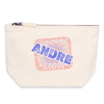 Kollege Andre - Canvas Reißverschluss-Täschchen (18 x 19 cm) - Naturweiß - Vorne