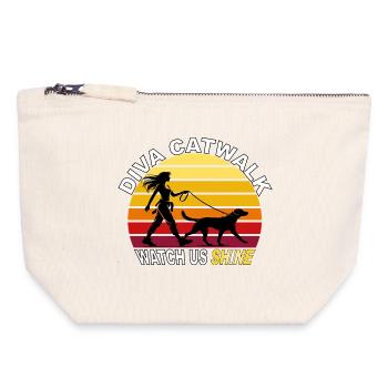 Diva Catwalk - Watch Us Shine Retro - Canvas Zip Pouch 18 x 19 cm - nature - Front