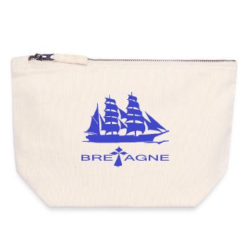 SAILBOAT BRITAIN creation Louis RUNEMBERG © Adagp - Canvas Zip Pouch 18 x 19 cm - nature - Front