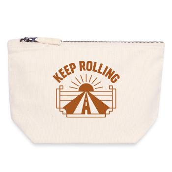 Keep Rolling - Canvas Zip Pouch 18 x 19 cm - nature - Front