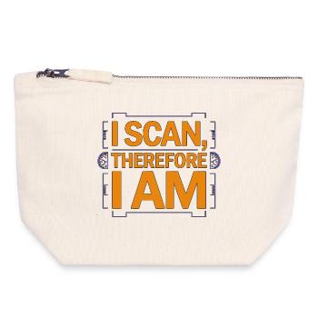 MRI Tech I Scan Therefore I Am MRI Technologist - Canvas Reißverschluss-Täschchen (18 x 19 cm) - Naturweiß - Vorne