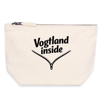 Vogtland Inside - Canvas Reißverschluss-Täschchen (18 x 19 cm) - Naturweiß - Vorne