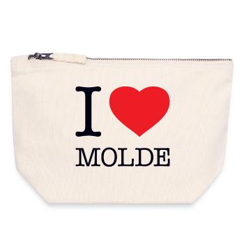 I LOVE MOLDE - Canvas Reißverschluss-Täschchen (18 x 19 cm) - Naturweiß - Vorne