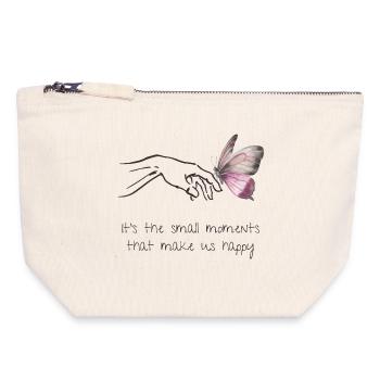 Small Moments - Happiness - Mindfulness - Self-Love - Canvas Zip Pouch 18 x 19 cm - nature - Front