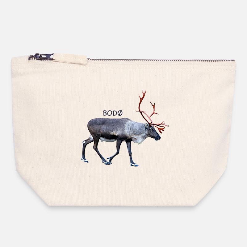BODO - Pochette zippée en toile 18 x 19 cm - blanc naturel