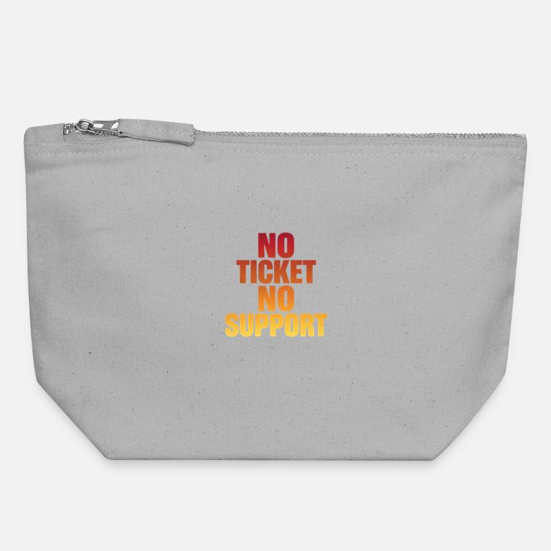 NO TICKET NO SUPPORT Computer Admin - Canvas Zip Pouch 18 x 19 cm - sports grey