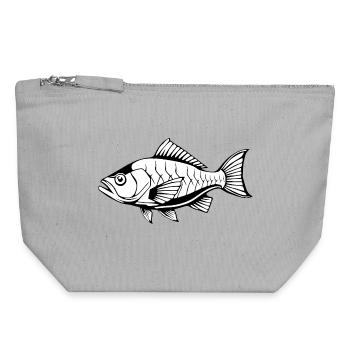 Fish Fish T-shirt Gift Angler - Canvas Zip Pouch 18 x 19 cm - sports grey - Front