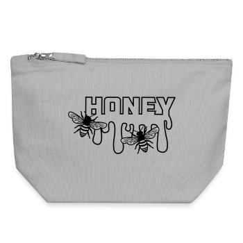 Dripping honey - Canvas Zip Pouch 18 x 19 cm - sports grey - Front