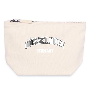 Düsseldorf, Germany, City, Retro College - Canvas Zip Pouch 18 x 19 cm - nature - Front