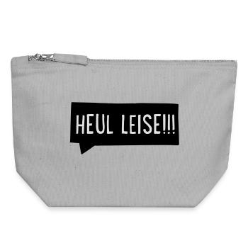 2541614 15940283 heulleise - Canvas Reißverschluss-Täschchen (18 x 19 cm) - Grau meliert - Vorne
