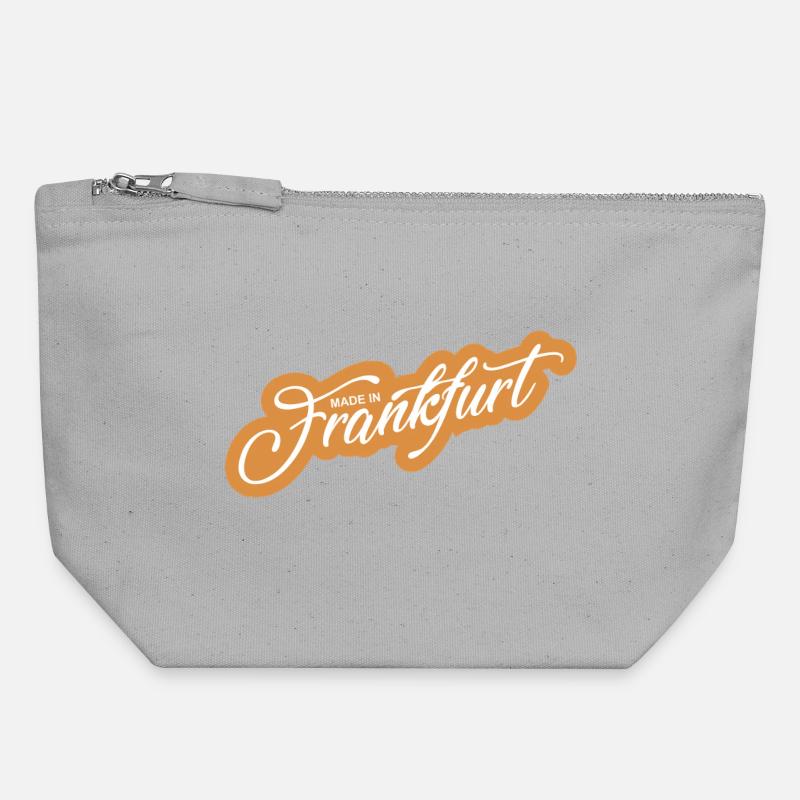 Frankfurt - because it's your city! - Canvas Zip Pouch 18 x 19 cm - sports grey