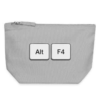Conception de raccourcis alternatifs F4 - Pochette zippée en toile 18 x 19 cm - gris chiné - Devant