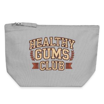Periodontist Healthy Gums Club Dental Specialist - Canvas Reißverschluss-Täschchen (18 x 19 cm) - Grau meliert - Vorne