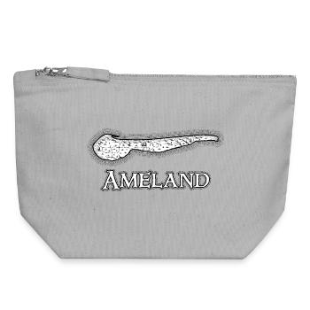 Ameland | Antique map | Treasure map - Canvas Zip Pouch 18 x 19 cm - sports grey - Front