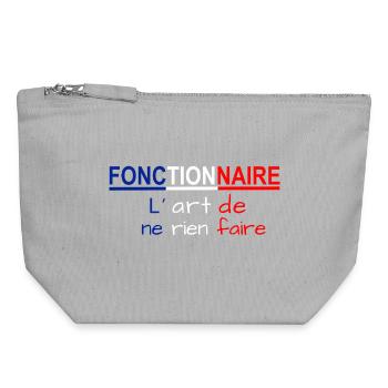 t_fonctionnaire2 - Canvas Zip Pouch 18 x 19 cm - sports grey - Front