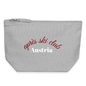 Après Ski Club Austria - Pochette zippée en toile 18 x 19 cm - gris chiné - Devant