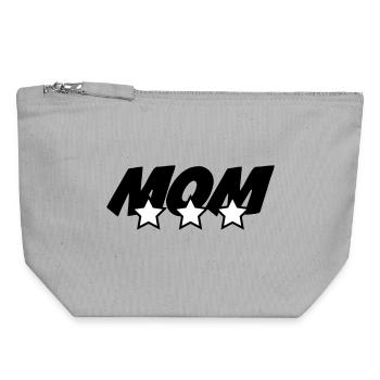 Meilleure Maman - Fête des Mères - Pochette zippée en toile 18 x 19 cm - gris chiné - Devant