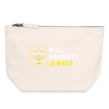 Hanukah Hanukkah Chanukkah - Canvas Reißverschluss-Täschchen (18 x 19 cm) - Naturweiß - Vorne
