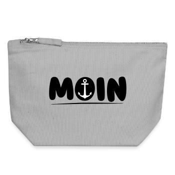 Moin with Anker - Canvas Zip Pouch 18 x 19 cm - sports grey - Front