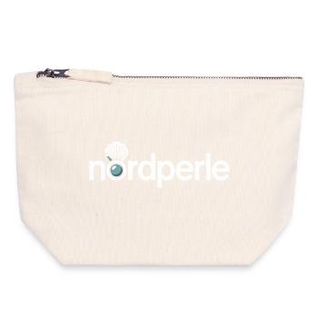 Nordperle Hambourg mer du Nord mer Baltique Deern allemand du Nord - Pochette zippée en toile 18 x 19 cm - blanc naturel - Devant