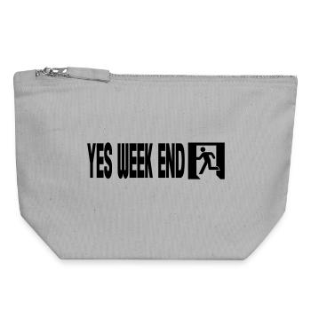 Yes Week End - Emergency - Canvas Zip Pouch 18 x 19 cm - sports grey - Front