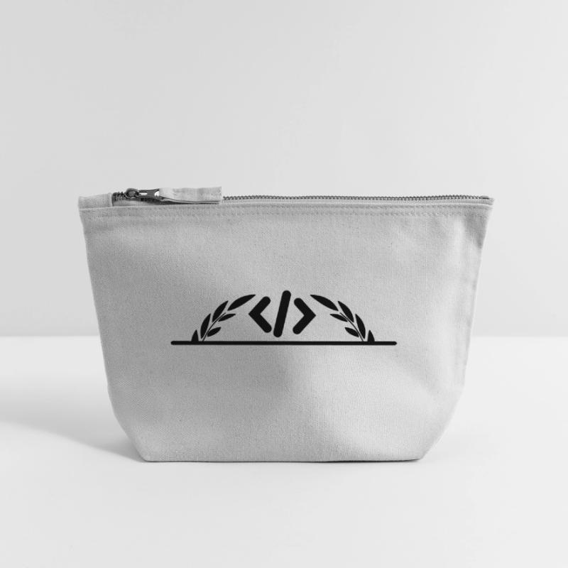 Code logo in half laurel wreath Canvas Zip Pouch 18 x 19 cm