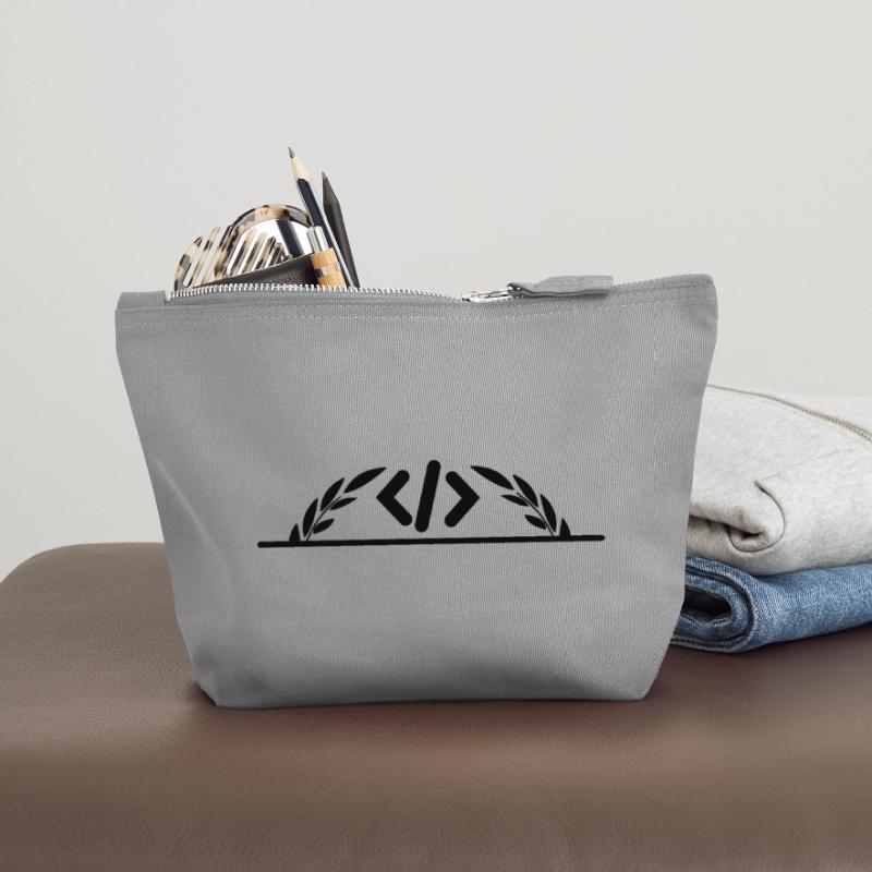 Code logo in half laurel wreath Canvas Zip Pouch 18 x 19 cm