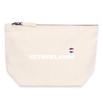 Pays-Bas - Pochette zippée en toile 18 x 19 cm - blanc naturel - Devant