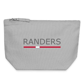 Randers - Denmark Flag - Dänemark - Canvas Reißverschluss-Täschchen (18 x 19 cm) - Grau meliert - Vorne