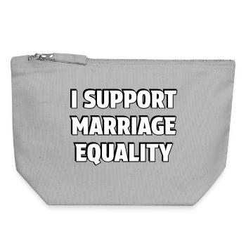 Support Marriage Equality - Canvas Zip Pouch 18 x 19 cm - sports grey - Front