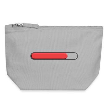 Average tonnage Red (three quarters) - Canvas Zip Pouch 18 x 19 cm - sports grey - Front