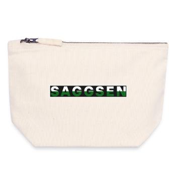 Sachsen / Saggsen - Canvas Reißverschluss-Täschchen (18 x 19 cm) - Naturweiß - Vorne