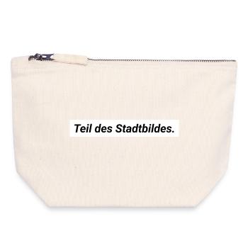 Déclaration sur le paysage urbain Merz Démocratie Diversité - Pochette zippée en toile 18 x 19 cm - blanc naturel - Devant