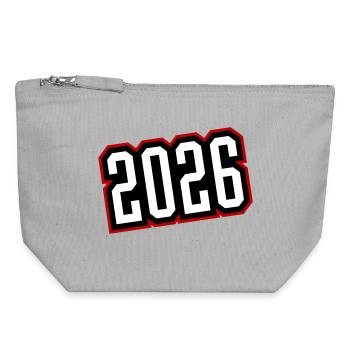 2026 - Canvas Zip Pouch 18 x 19 cm - sports grey - Front