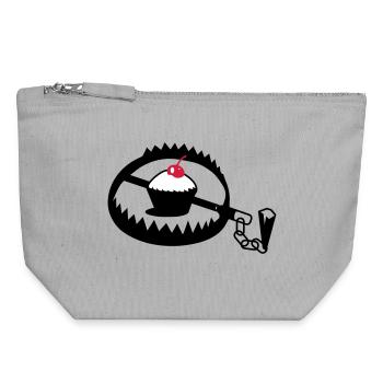 iron with cupcake - Canvas Zip Pouch 18 x 19 cm - sports grey - Front