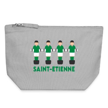 Saint-Etienne - Pochette zippée en toile 18 x 19 cm - gris chiné - Devant