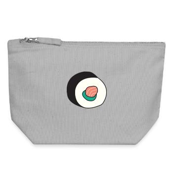 Maki roll - Canvas Reißverschluss-Täschchen (18 x 19 cm) - Grau meliert - Vorne